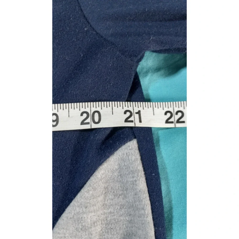 Nike XL men's blue gray vintage shirt black tag crew neck FLAWS single stitch